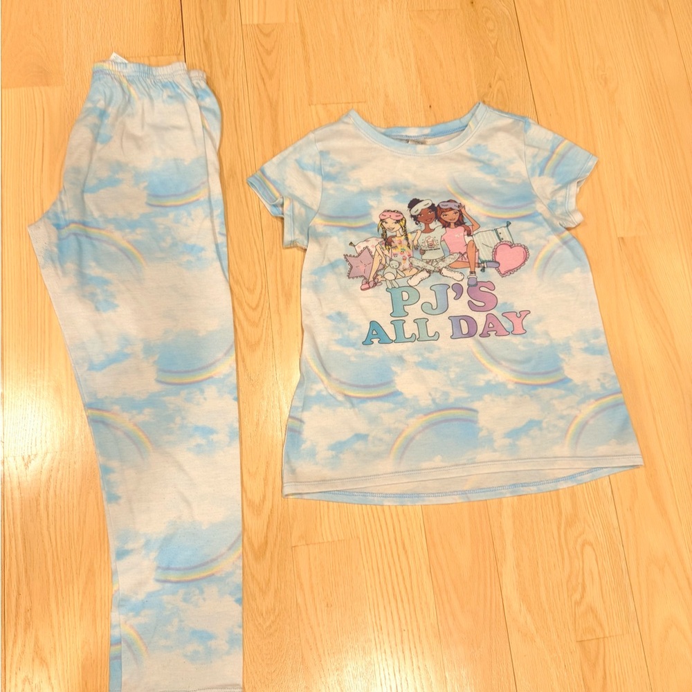 Kids Pajamas - Blue Cloud Design
